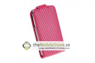 A-One Brand - Carbon Fiber mobilväska till Apple iPhone 4S / 4 (Magenta)