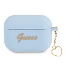 Guess - Guess Silicone Heart Charm Collection Skal Airpods Pro - Blå