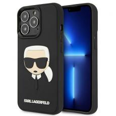 KARL LAGERFELD - Karl Lagerfeld 3d Rubber Karl`s Head Skal iPhone 13 Pro - Svart