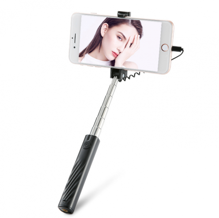 UTGATT5 - Floveme Mini Size Lightning Selfie Stick - Svart