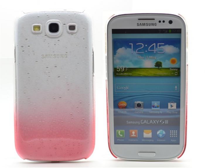 A-One Brand - Raindrop Baksideskal tillSamsung Galaxy S3 i9300 (Rosa)