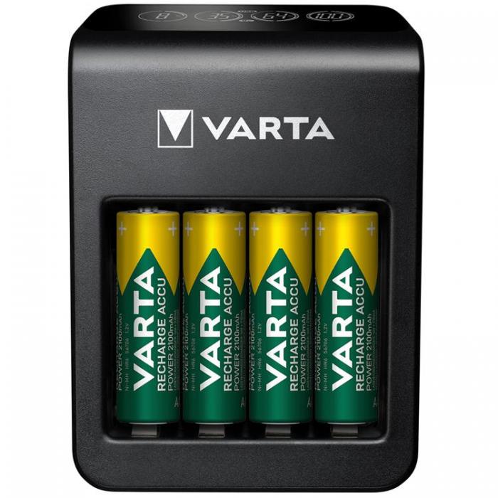 UTGATT1 - Varta LCD Plug Carger + AA/AAA/9V + USB inkl 4xAA