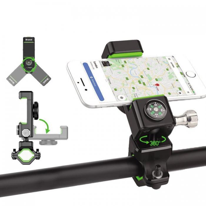 UTGATT5 - Justerbar telefon cykelhllare med kompass Grn