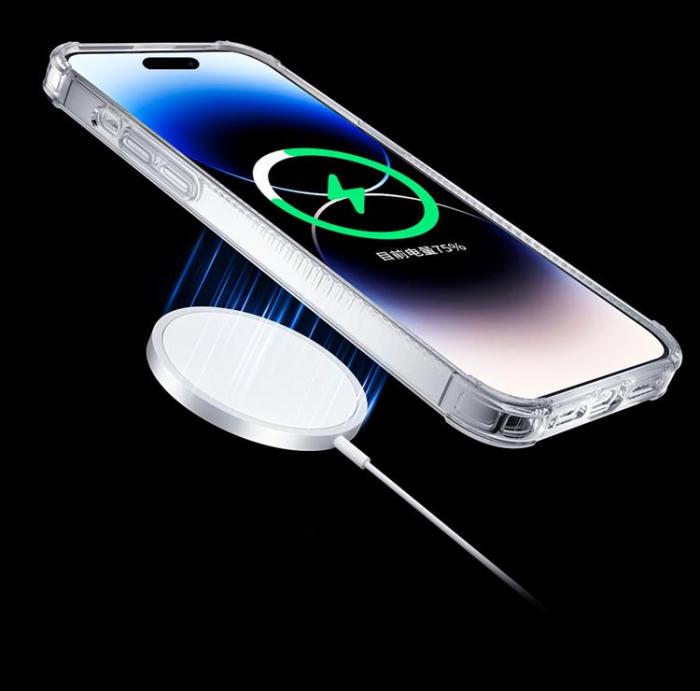 Kingxbar - Kingxbar iPhone 14 Pro Max Skal Magsafe PQY Go Out - Silver