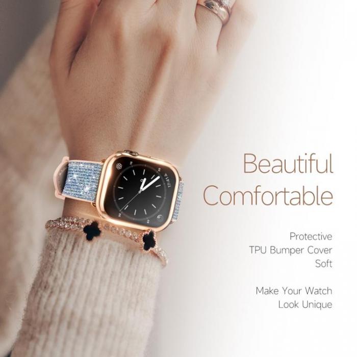 Dux Ducis - DUX DUCIS Apple Watch 7 41mm Skal Somo Flexible - Rosa Guld