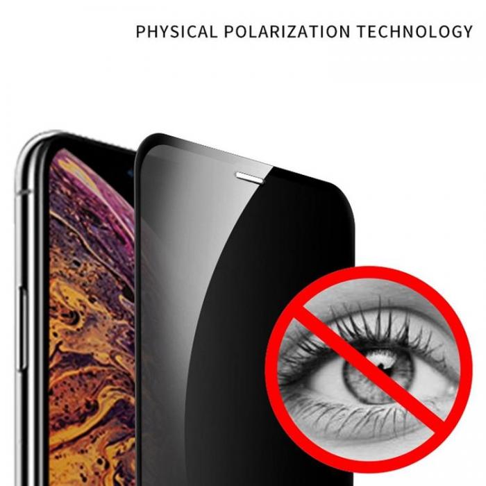 X-One - X-One iPhone 15 Pro Max Hrdat Glas Skrmskydd Privacy - Svart