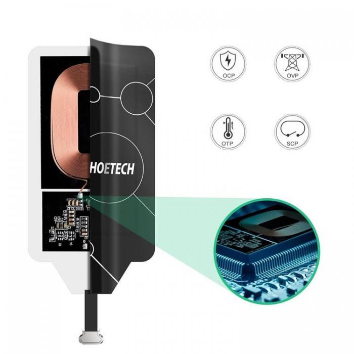 UTGATT5 - Choietech Trdls Adapter Qi - Micro USB - Svart