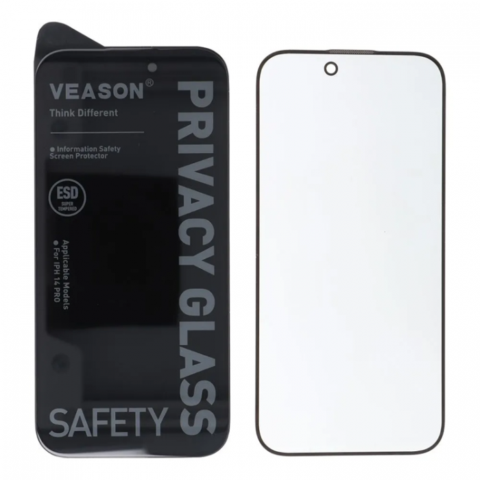 Veason - Veason iPhone 12/12 Pro Hrdat Glas Skrmskydd 6D Pro Privacy