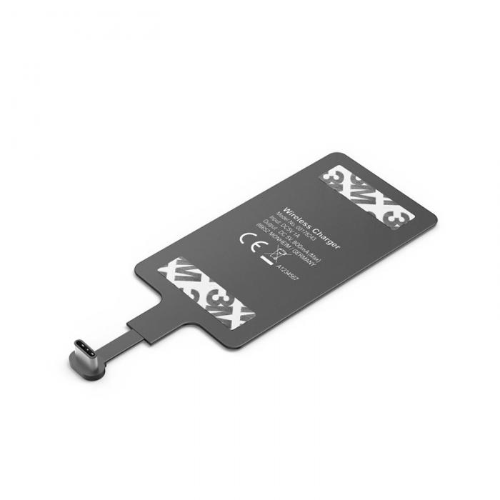 UTGATT5 - HamaQI Laddningsadaper fr Mobiltelefon USB-C 800mA - Svart
