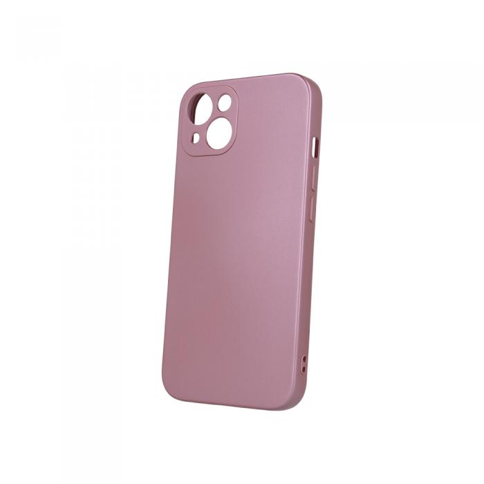 TelForceOne - Skyddande metallskal fr iPhone 13, rosa