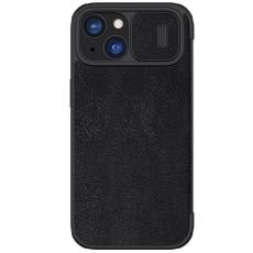Nillkin - Nillkin iPhone 15 Plus Plånboksfodral Qin Pro Läder - Svart