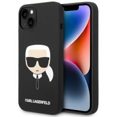 KARL LAGERFELD - Karl Lagerfeld iPhone 14 Plus Skal Czarny Silicone Karl`s Head - Svart