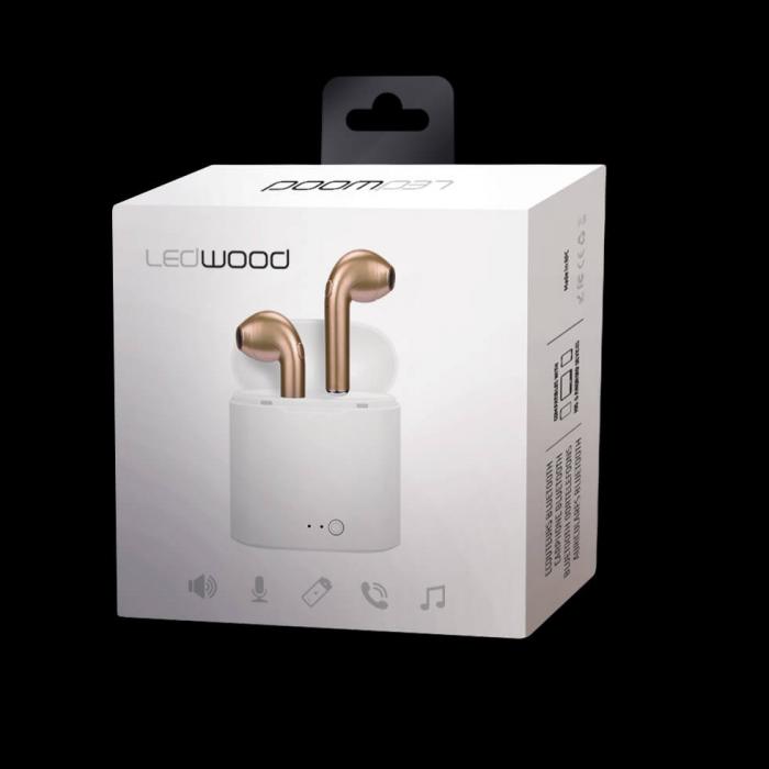 UTGATT4 - LEDWOOD Hrlur True Wireless In-Ear Mic - Guld
