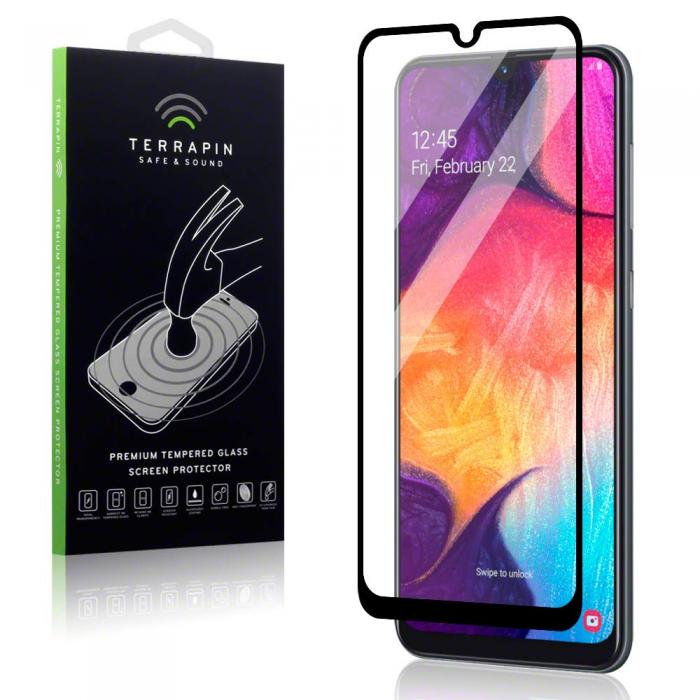 UTGATT4 - Terrapin Hrdat Glas till Samsung Galaxy A50 - Svart