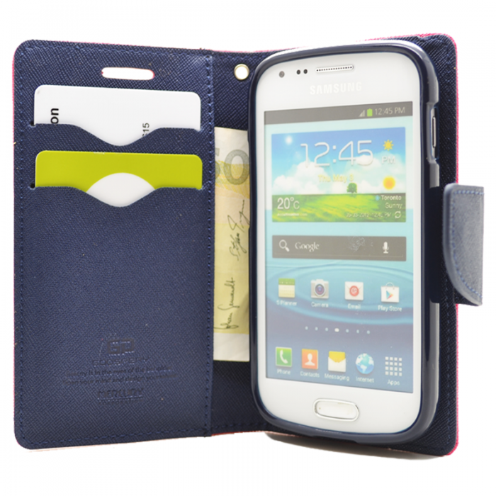 UTGATT5 - Mercury Fancy Diary Plnboksfodral till Samsung Galaxy Trend (Magenta)