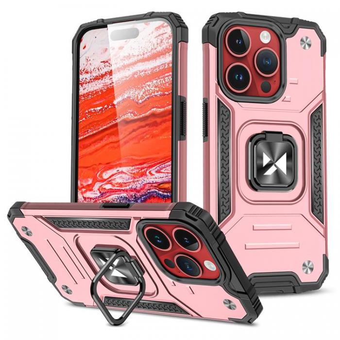 Wozinsky - Wozinsky iPhone 15 Pro Max Mobilskal Ringhllare - Rosa