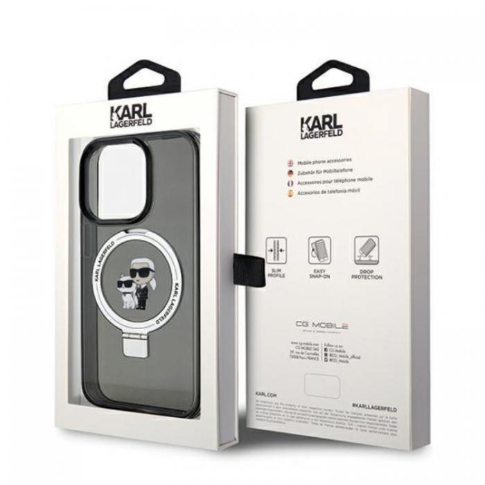 KARL LAGERFELD - KARL LAGERFELD iPhone 11/XR Mobilskal MagSafe Ringstll - Svart
