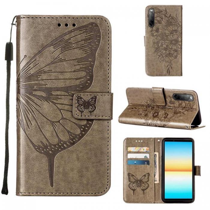 A-One Brand - Sony Xperia 10 IV Plnboksfodral Butterfly - Gr