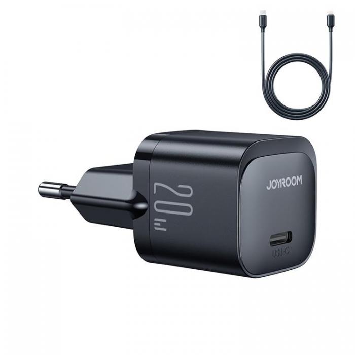 Joyroom - Joyroom PD Mini Vggladdare USB-C 20W Lightning Kabel - Svart