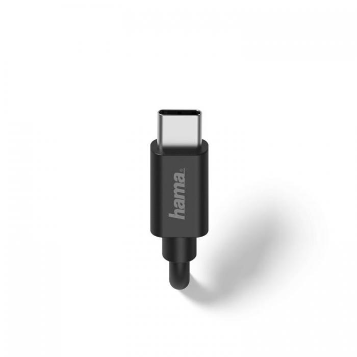 UTGATT5 - HAMA Laddare 220V USB-C 2.4A fast kabel 1.0m Svart