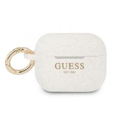 Guess - Guess Silicone Glitter Skal AirPods Pro - Vit