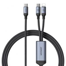Joyroom - Joyroom 2in1 USB-C till Lightning 100W Kabel 1.5m - Svart