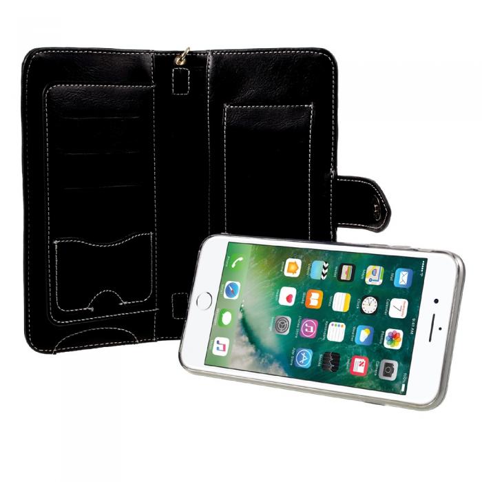 UTGATT4 - Multifunctional Wallet Plnboksfodral till iPhone 7/8 Plus - Svart