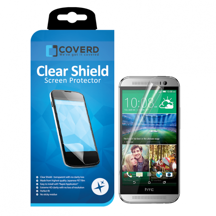 CoveredGear Clear Shield skrmskydd till HTC One M8 (2014)