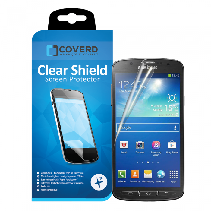 UTGATT5 - CoveredGear Clear Shield skrmskydd till Samsung Galaxy S4 Active (2PACK)