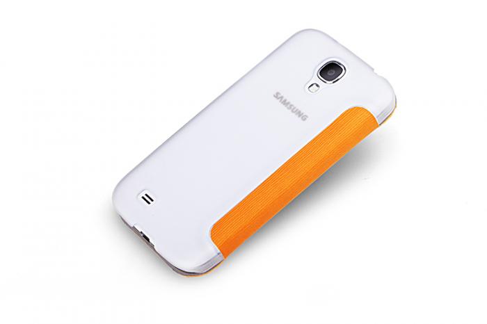 UTGATT4 - Rock Elegant Flip vska till Samsung Galaxy S4 i9500 (Orange)