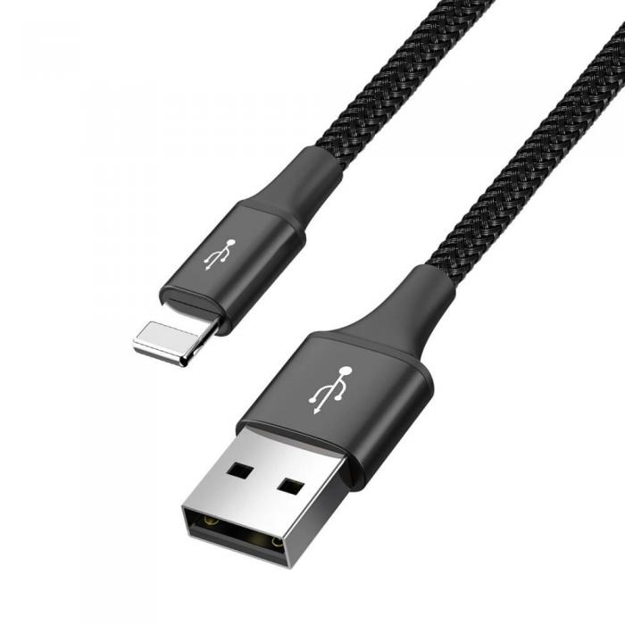 BASEUS - Baseus 4in1 lightning/USB Type C/microUSB Kabel 3.5A 1.2m Svart