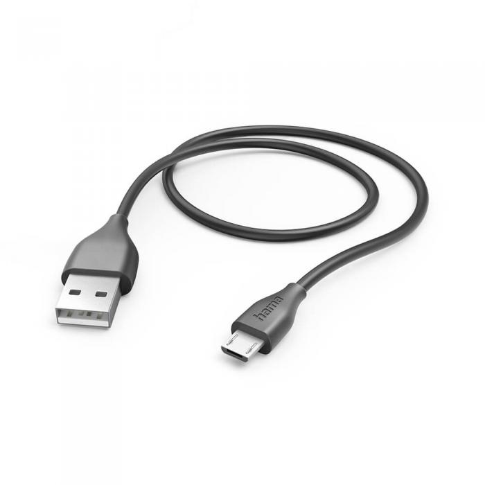 Hama - HAMA Laddkabel USB-A till Micro-USB 1.5m - Svart