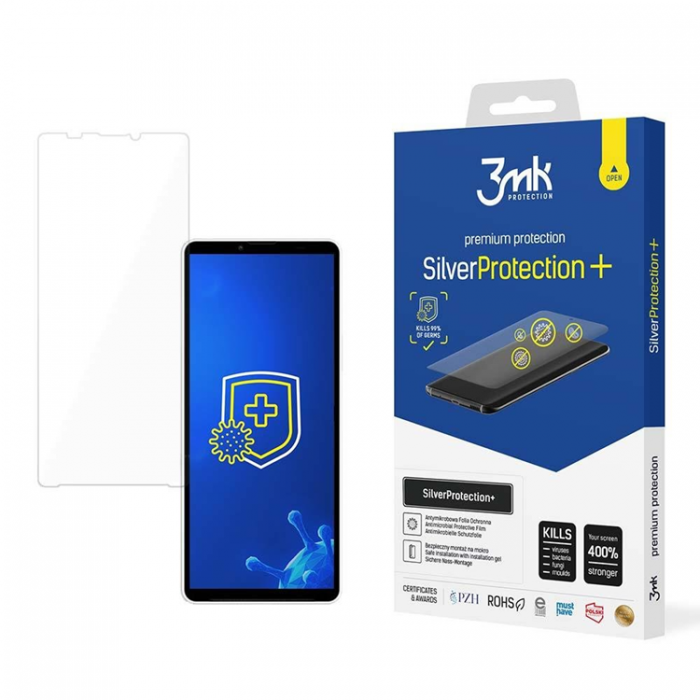 3MK - 3MK Sony Xperia 10 V Skrmskydd Hrdat Glas SilverProtection+