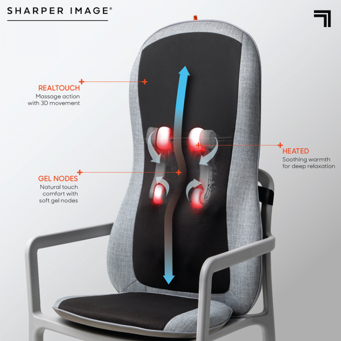 Sharper Image - Sharper Image Massager Smartsense Shiatsu Realtouch Chair