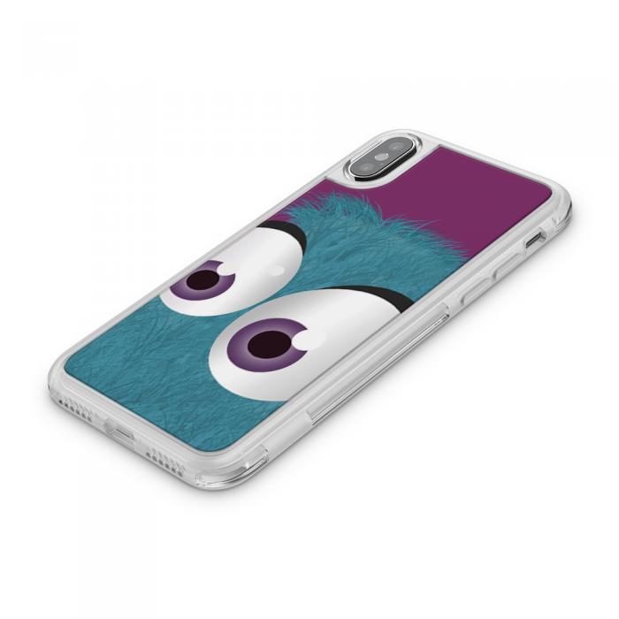UTGATT5 - Fashion mobilskal till Apple iPhone X - Fuzzy monster - Bl