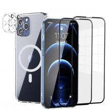 OEM - iPhone 13 Pro [5-PACK] 1 X MagSafe Skal - 2 X Linsskydd - 2 X Härdat Glas