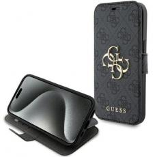 Guess - Guess iPhone 15/14/13 Plånboksfodral 4G Metal Logo - Grå