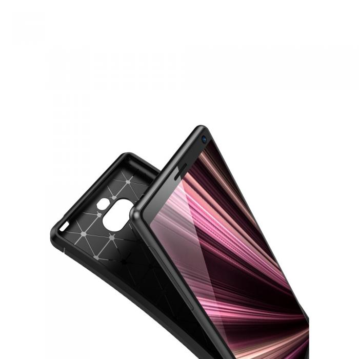 A-One Brand - Full Carbon Mobilskal till Sony Xperia 10 Plus - Svart