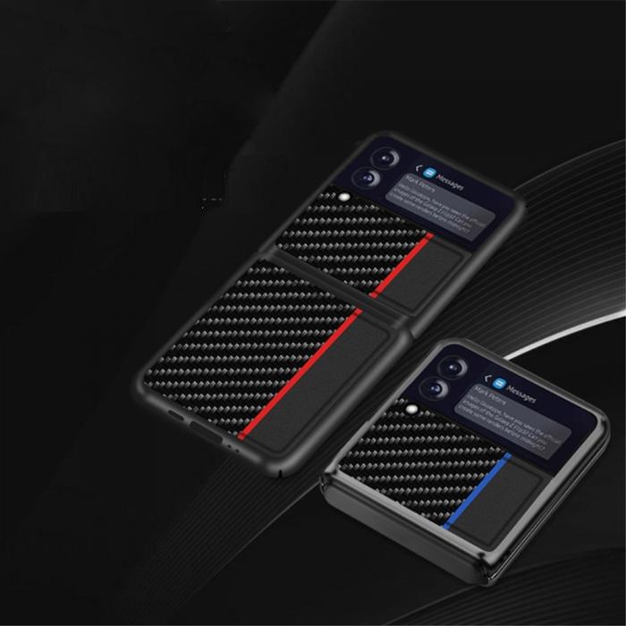 A-One Brand - Carbon Stripe mobilskal till Samsung Galaxy Z Flip 3 - Rd