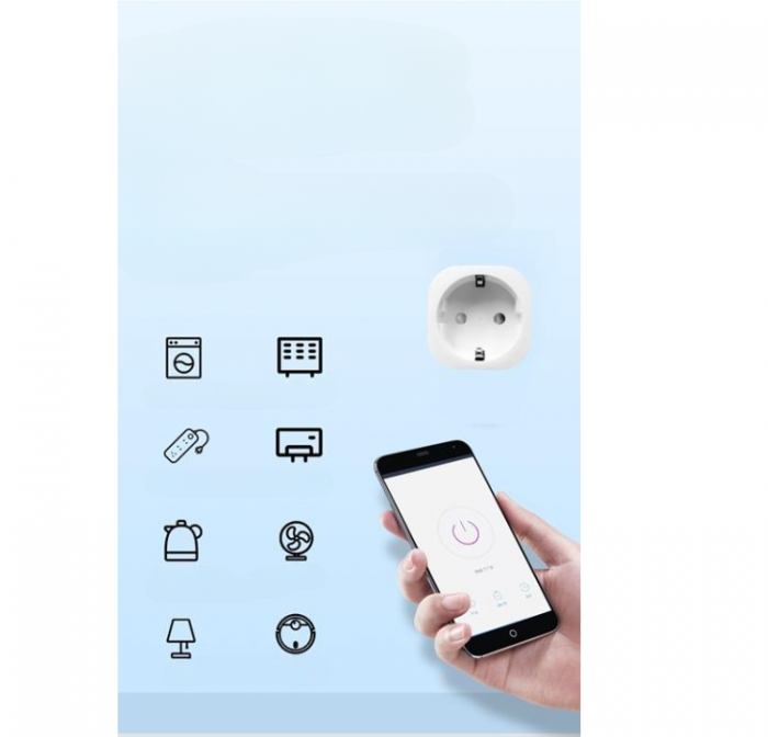A-One Brand - Smart Home Plug WiFi 10A - Vit