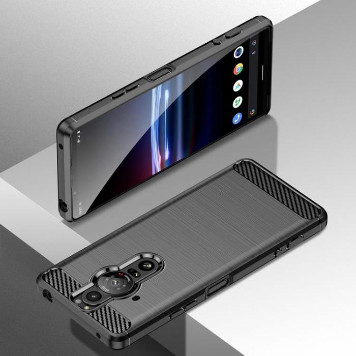 UTGATT1 - Carbon Sony Xperia Pro-I Skal Flexible - Svart