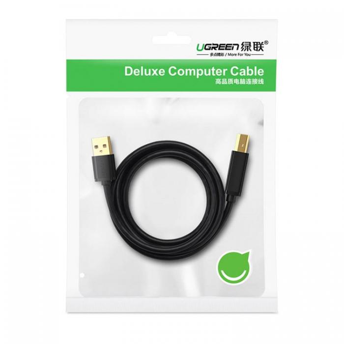 Ugreen - Ugreen Skrivare Kabel 2m USB-A Till USB-B - Svart