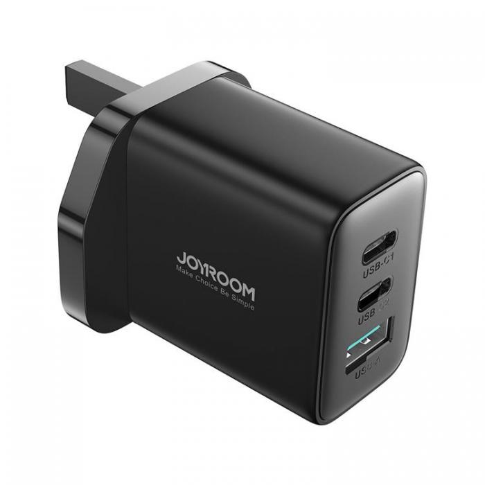 Joyroom - Joyroom UK Vggladdare 2x USB-C/USB-A 32W - Svart