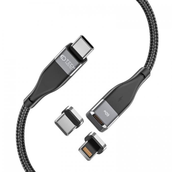 Tech-Protect - Tech-Protect 2in1 Lightning/USB Type-C Kabel 100cm Ultraboost - Svart