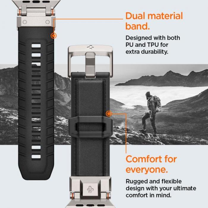 Spigen - Spigen Apple Watch (49/45/44/42mm) Armband DuraPro - Svart