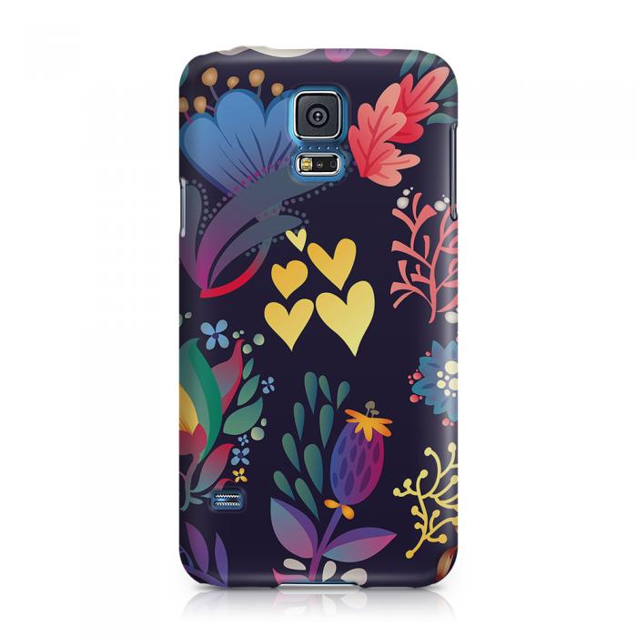 UTGATT5 - Skal till Samsung Galaxy S5 - Retro blommor