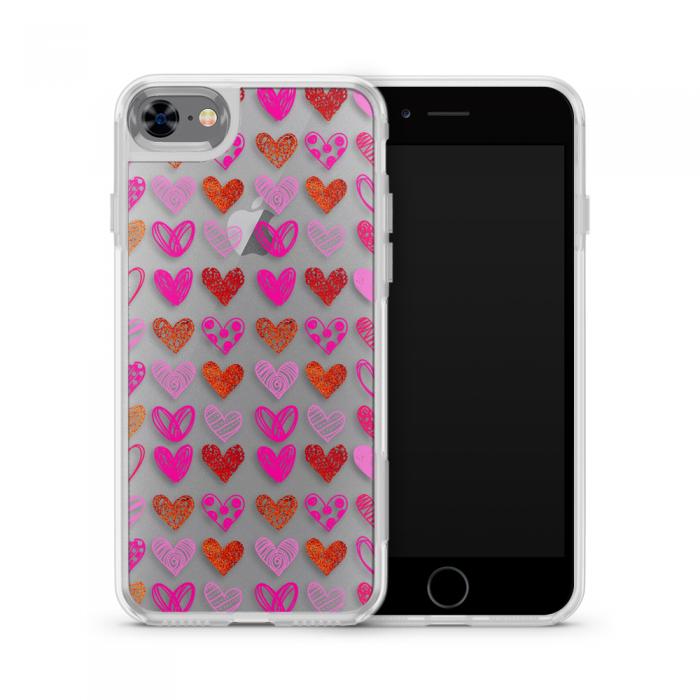 UTGATT5 - Fashion mobilskal till Apple iPhone 7 - Multiple hearts