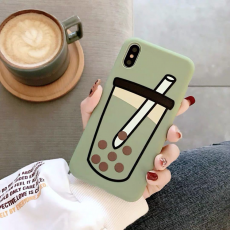 A-One Brand - iPhone 11 Mobilskal Boba Milk Tea Silikon - Grön