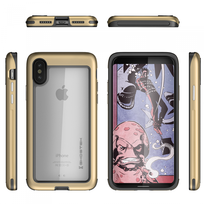 Ghostek - Ghostek Atmoic Slim Skal till Apple iPhone XS / X - Gold