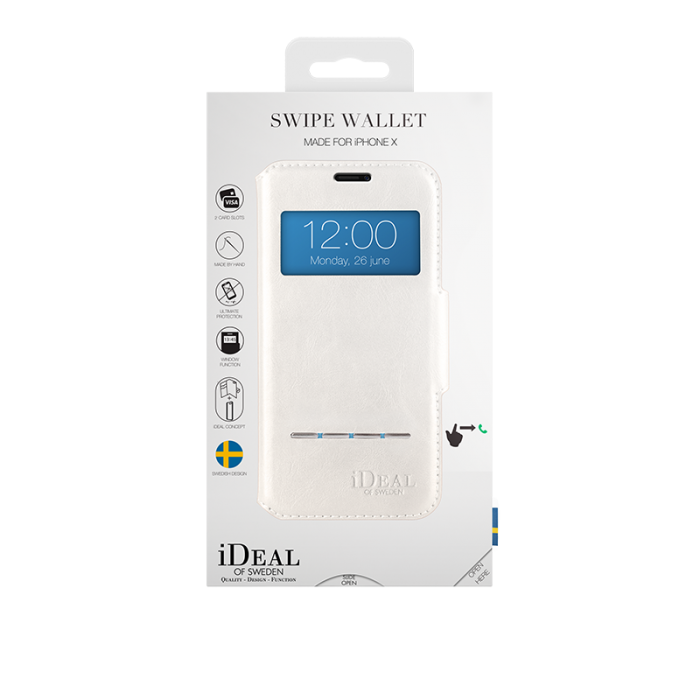UTGATT4 - iDeal of Sweden Swipe Wallet iPhone X/XS - White